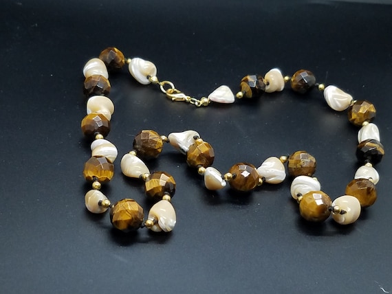 Tiger-Eye and Mother of Pearl