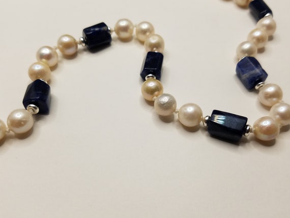 Rectangular Sodalite Tubes and Fresh-Water Pearls