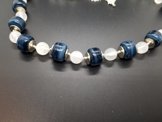 Denim Torch-Work Glass and Selenite