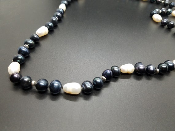 Black and White Fresh Water Pearls