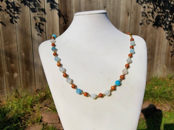 Faceted Water Agate and Redwood