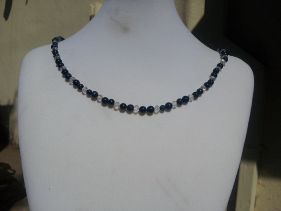 Lapis Lazuli and Glass Necklace
