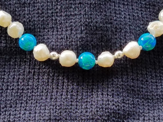 Peacock Opal and Baroque Fresh-Water Pearls