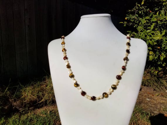 Tiger Eye Coins and Mother of Pearl