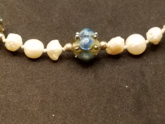 Torch Work Glass and Baroque Fresh Water Pearls