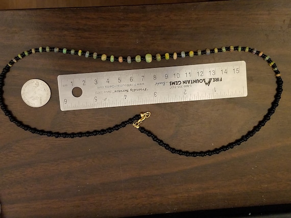 Ethiopian Welo Opal and Black Seed Beads