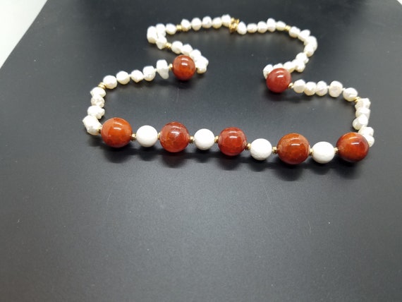 Fire Agate and White Lava