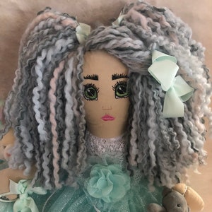 Rag Doll, Doll, Heirloom Rag Doll, Handmade Cloth Doll, Embroidered Doll, Dolls, Handmade Rag Doll, Custom Handmade Rag Dolls, Rag Doll Girl