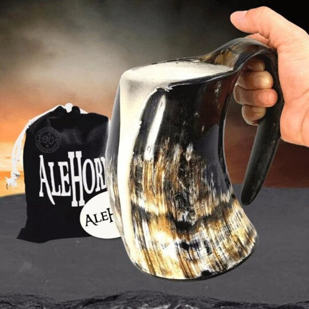 Tankard Authentic Viking Drinking Horn Etsy