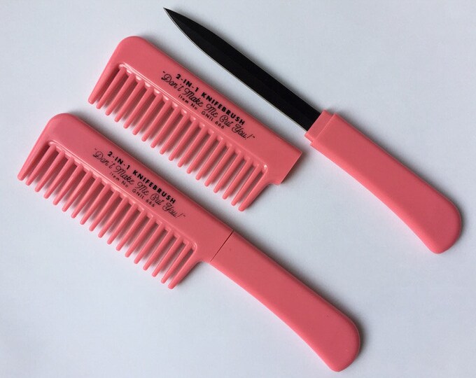 2in1 Knifebrush Comb Pink Knife Hair Brush Hairbrush Super Kawaii
