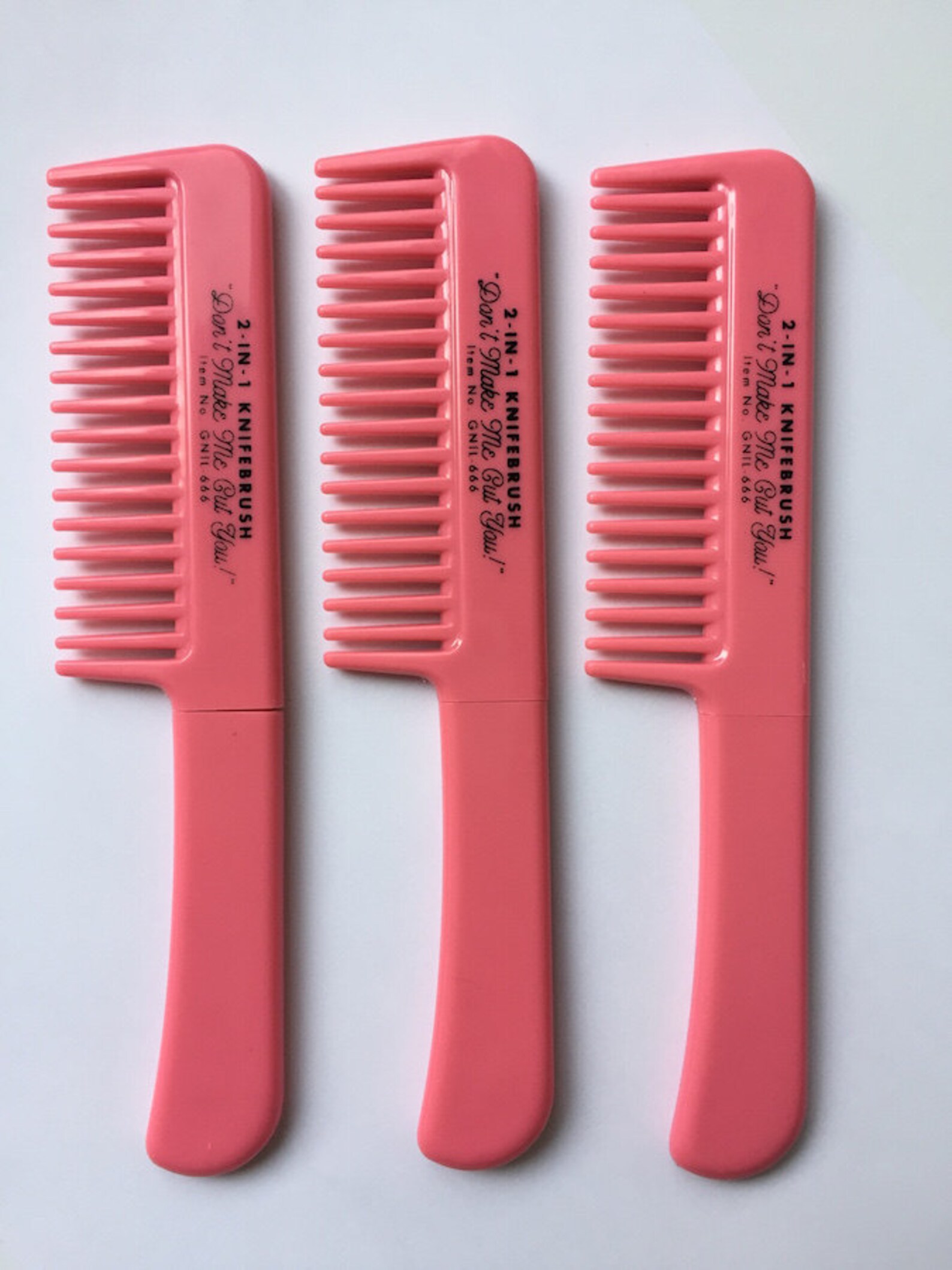2in1 Knifebrush comb Pink knife hair brush hairbrush super Etsy
