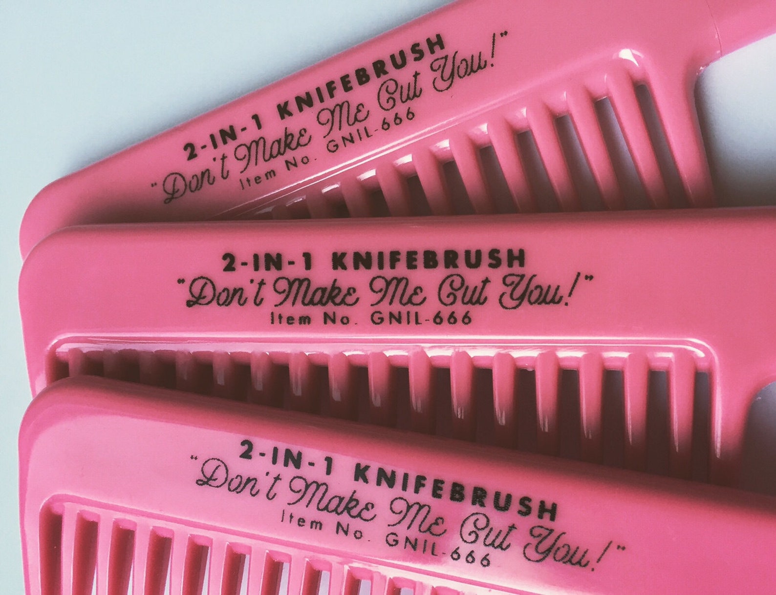2in1 Knifebrush comb Pink knife hair brush hairbrush super Etsy