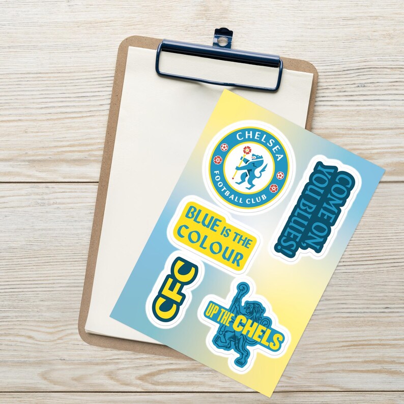 Small Chelsea Sticker Chelsea FC Sticker Sheet - Etsy