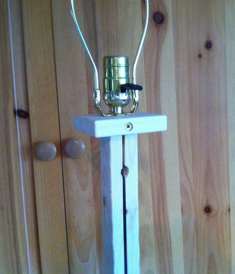 Rustic Lumber Standing Floor Lamp in the Raw