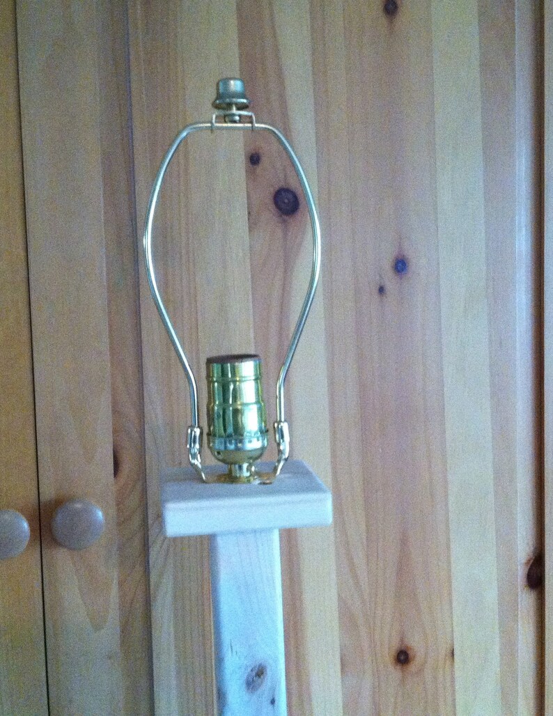 Rustic Lumber Standing Floor Lamp in the Raw