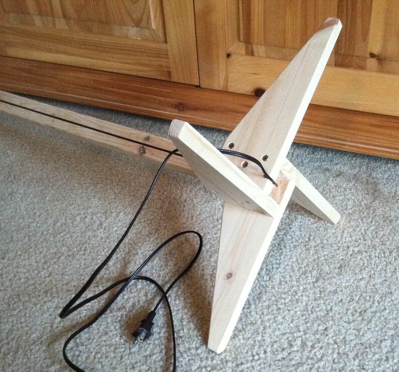 Rustic Lumber Standing Floor Lamp in the Raw