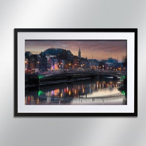 The Ha'penny Bridge Dublin, signed print. Architecture, Wall Art, Cityscape, Wall Art, Photography.