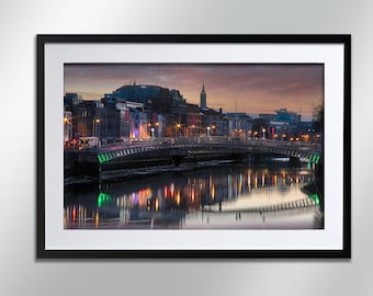The Ha'penny Bridge Dublin, signed print. Architecture, Wall Art, Cityscape, Wall Art, Photography.