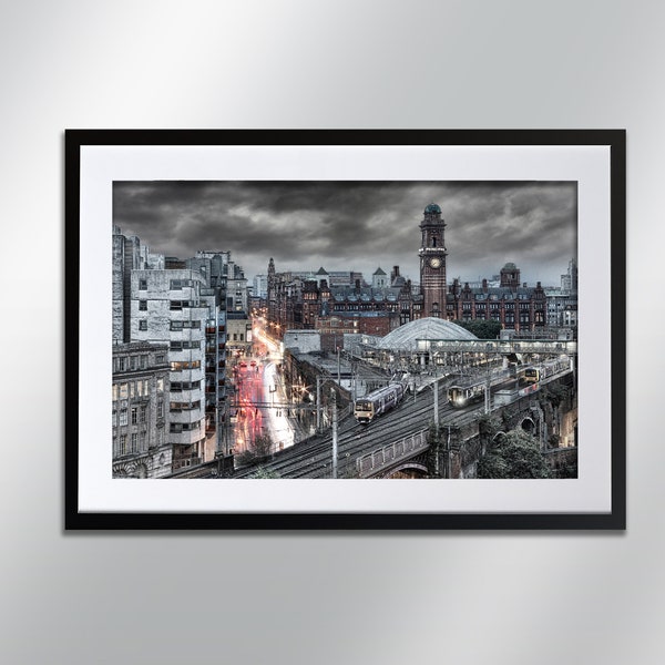 Manchester Oxford Road Station, signed print. Architecture, Wall Art, Cityscape, Wall Art, Photography.