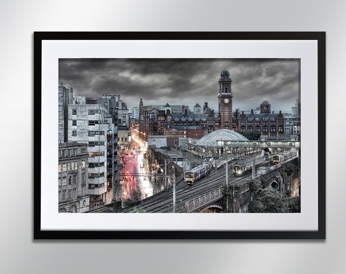 Manchester Oxford Road Station, signed print. Architecture, Wall Art, Cityscape, Wall Art, Photography.