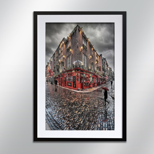 Temple Bar Dublin, signed print. Architecture, Wall Art, Cityscape, Wall Art, Photography.