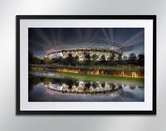 West Ham London Stadium, signed print. Architecture, Wall Art, Cityscape, Wall Art, Photography.