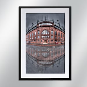 Rangers Ibrox Stadium Glasgow, signed print. Architecture, Wall Art, Cityscape, Wall Art, Photography. image 1