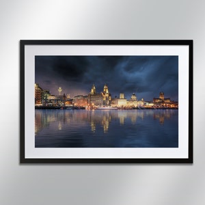 Liverpool Skyline, signed print. Architecture, Wall Art, Cityscape, Wall Art, Photography.