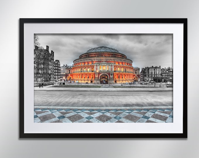 Royal Albert Hall London. Signed Photography print, available framed or unframed. Wall Art.