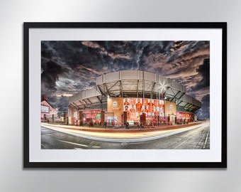 Liverpool FC Anfield The Kop, signed print. Architecture, Wall Art, Cityscape, Wall Art, Photography.