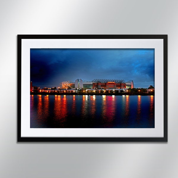 Manchester United Old Trafford, signed print. Architecture, Wall Art, Cityscape, Wall Art, Photography.