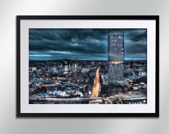 Manchester Deansgate, signed print. Architecture, Wall Art, Cityscape, Wall Art, Photography.