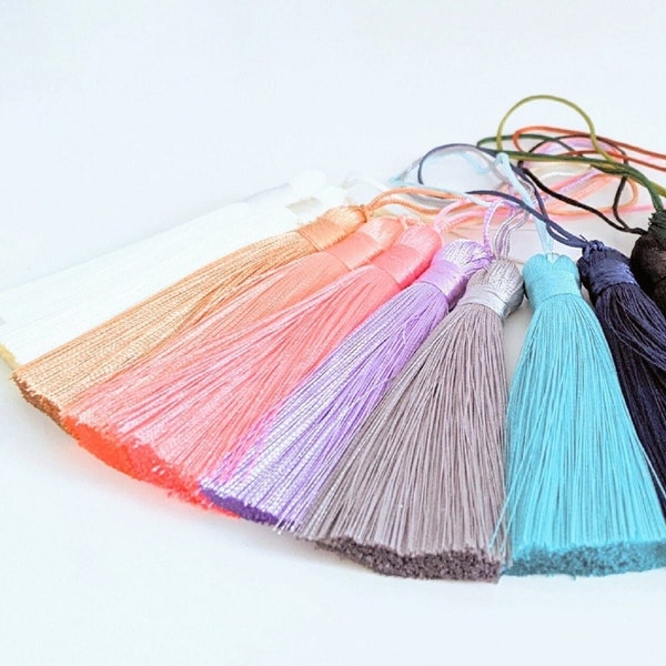 Silky tassels 8cm, premium high quality tassels, garland tassels, large tassels, yarn tassel garland, nursery decor tassel, furniture decor