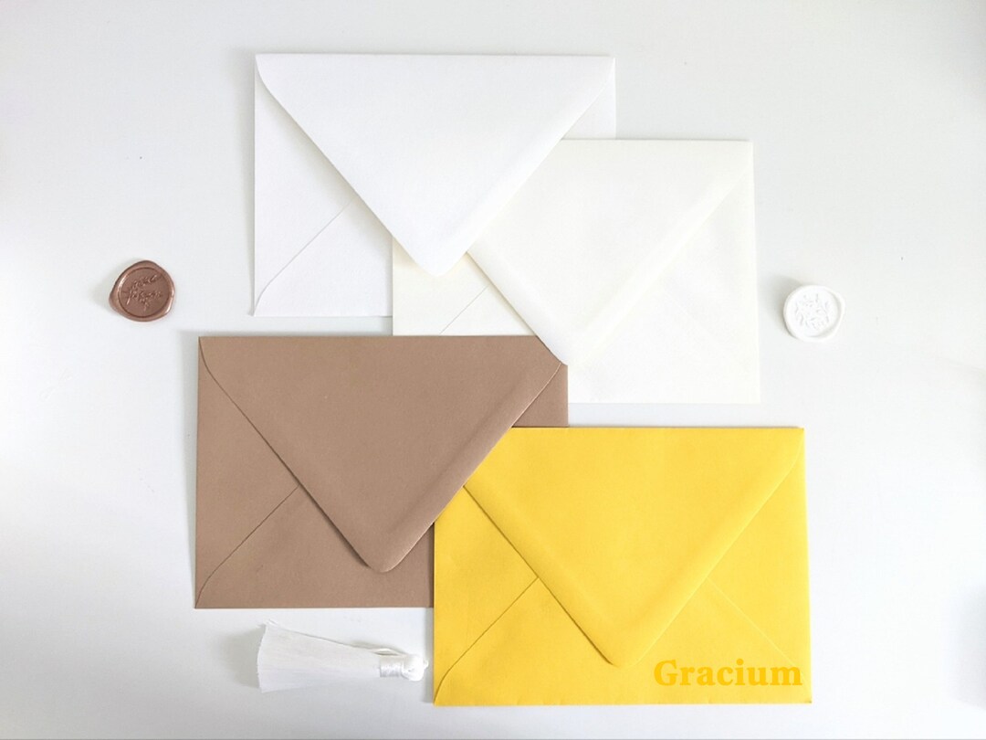 White A7 Envelopes, Pack of 10, Wedding Envelopes, Invitation Envelopes ...