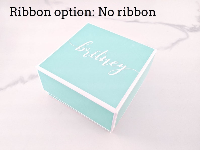 Personalized small blue gift box BOX ONLY bracelet box Etsy
