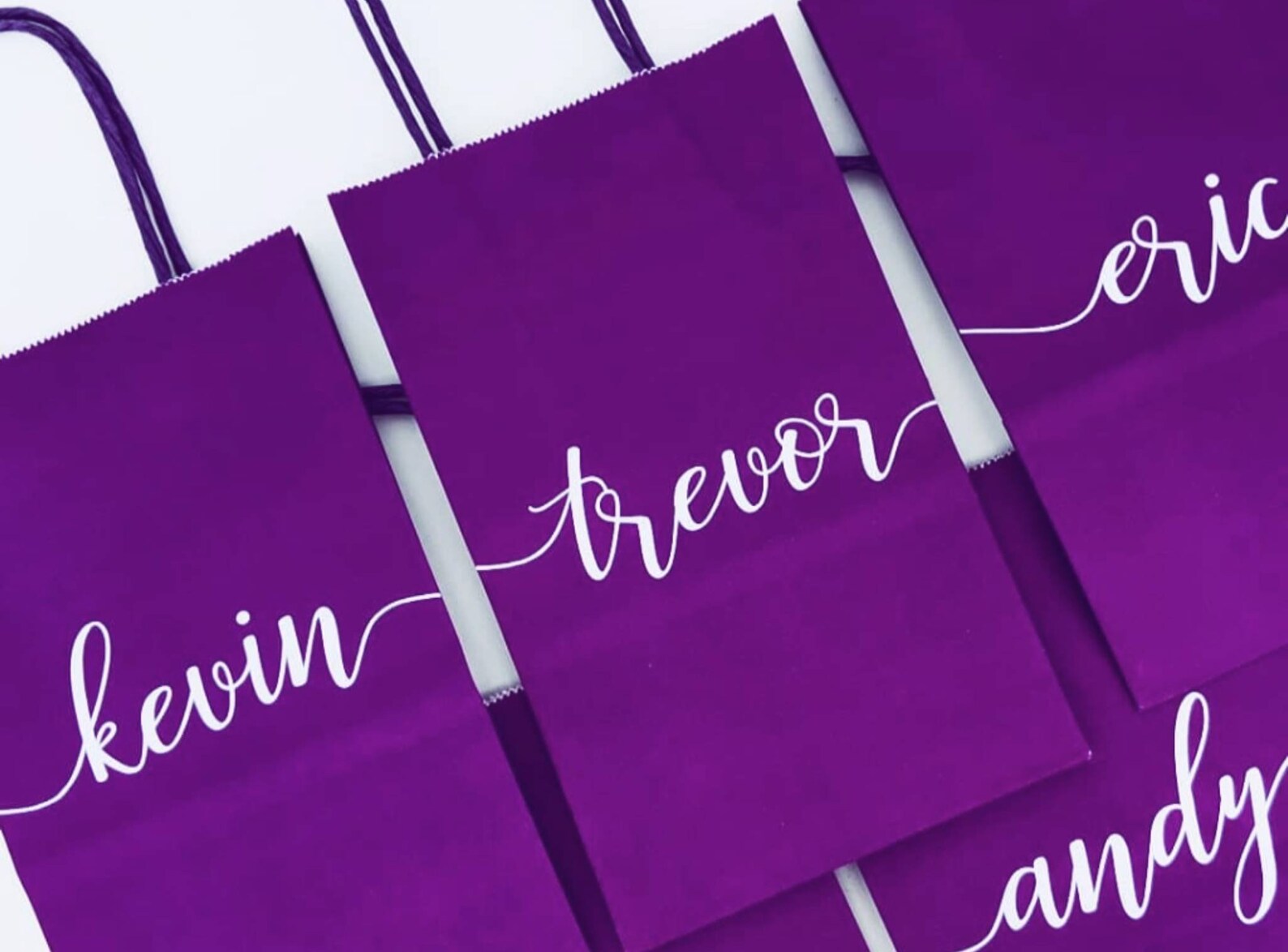 Personalized Purple Gift Bags Plum Eggplant Purple Gift Etsy