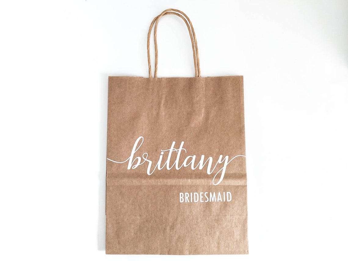 Personalized brown gift bag kraft brown gift bags customized Etsy