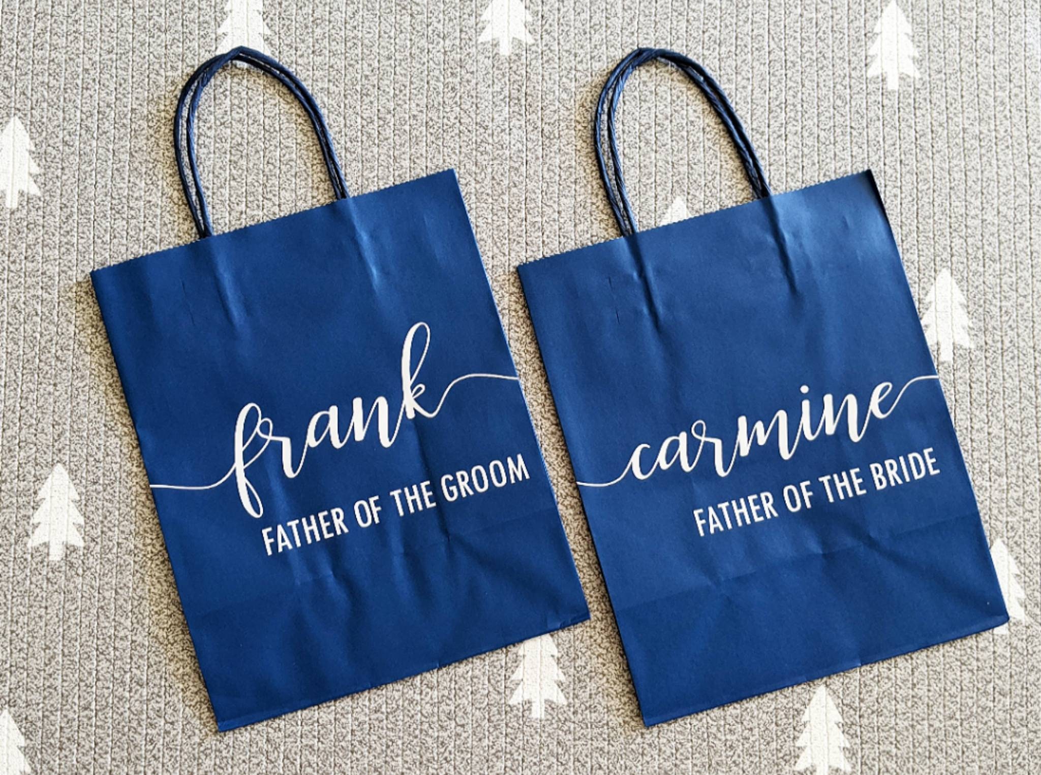 Personalized Navy gift bags Custom gift bag Groomsmen gift Etsy