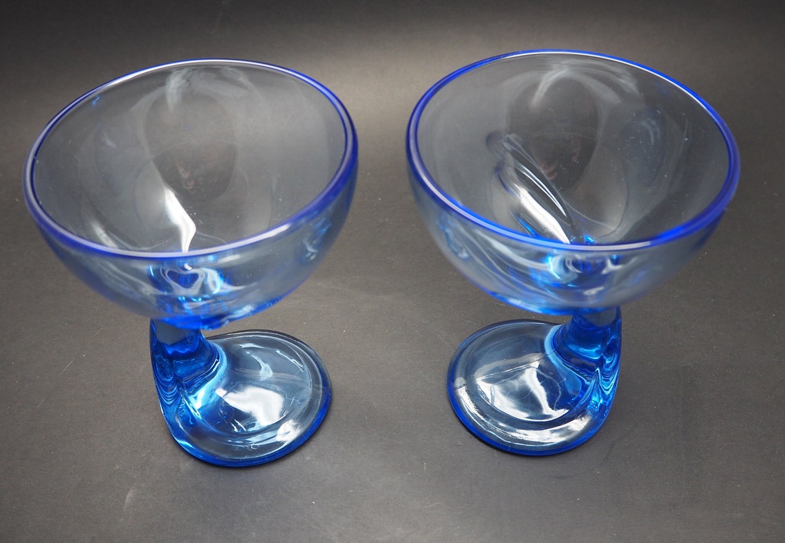Set of 2 Bormioli Rocco Stemmed Glass Dessert Bowl taly Etsy