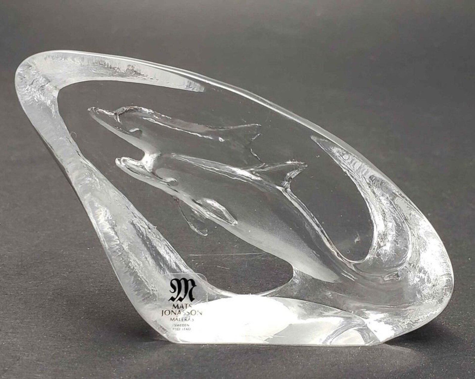 Signed Mats Jonasson Sweden Full Lead Crystal Art Work 3 X Etsy