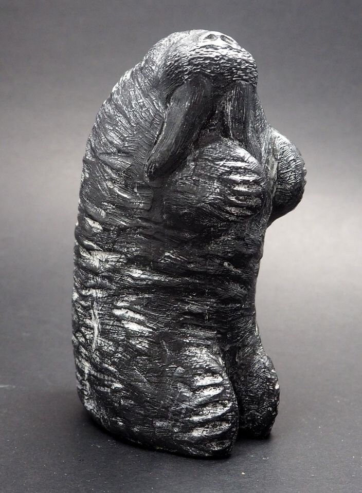 Wolf Original Sculpture Carved Walrus Handmade in Canada Etsy