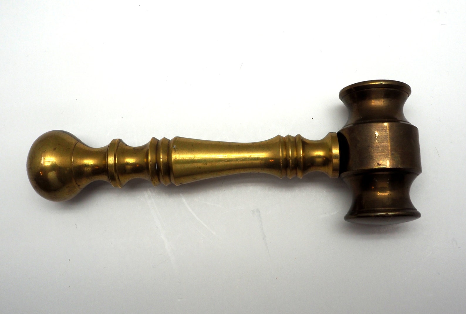 Vintage Brass Gavel Hammer Brass Decor Retro Tabletop Decor Etsy