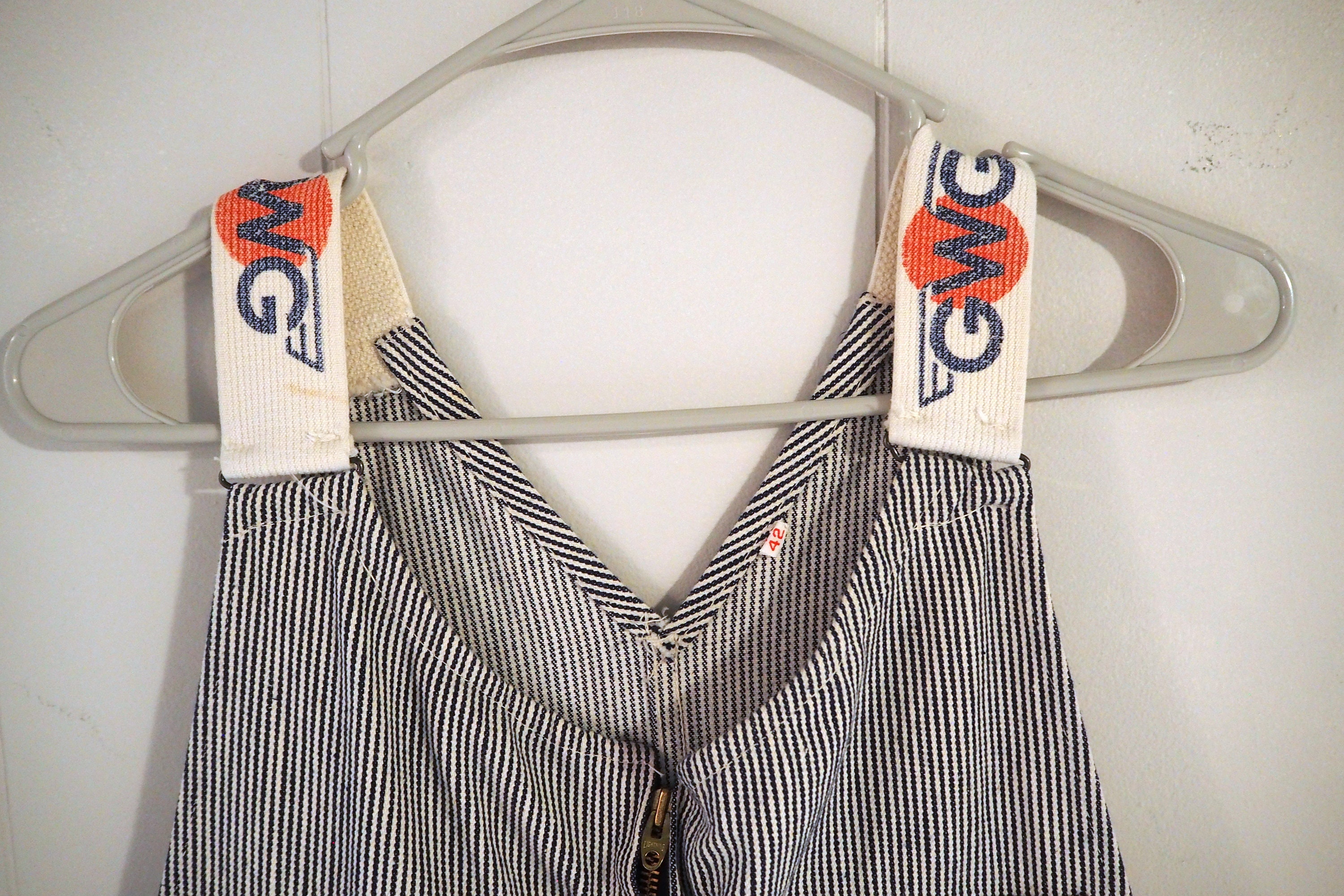Vintage GWG RED STRAP Work Wear Bib Overalls Dungarees Size 42 Etsy