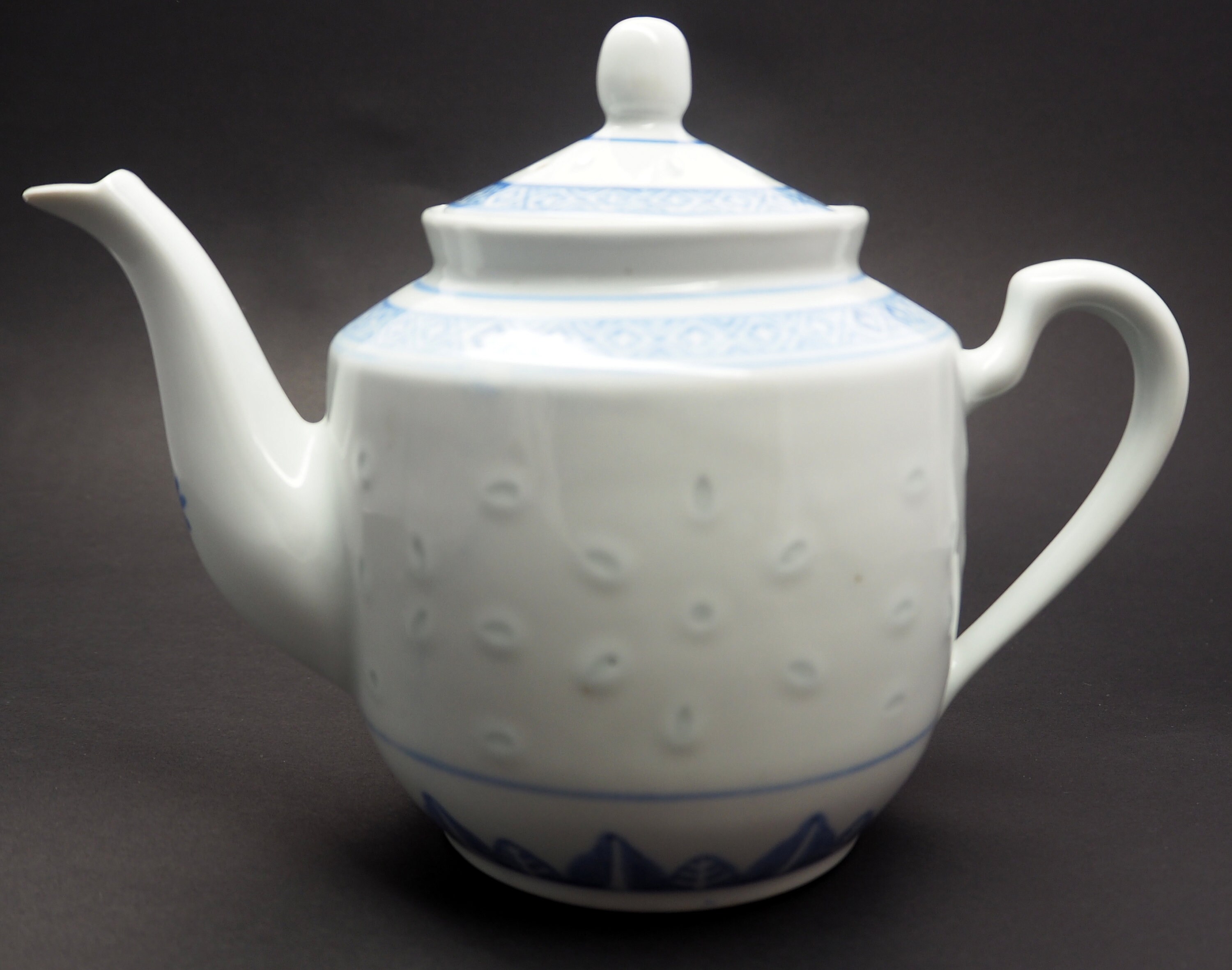 Vintage Jingdezhen Rice Grain Teapot Chinese Rice Pattern Etsy