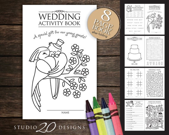 Download Instant Download Kids Wedding Activity Book Printable Etsy