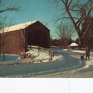 Postcard VINTAGE WINTER FUN In A Typically New England Setting #P-137
