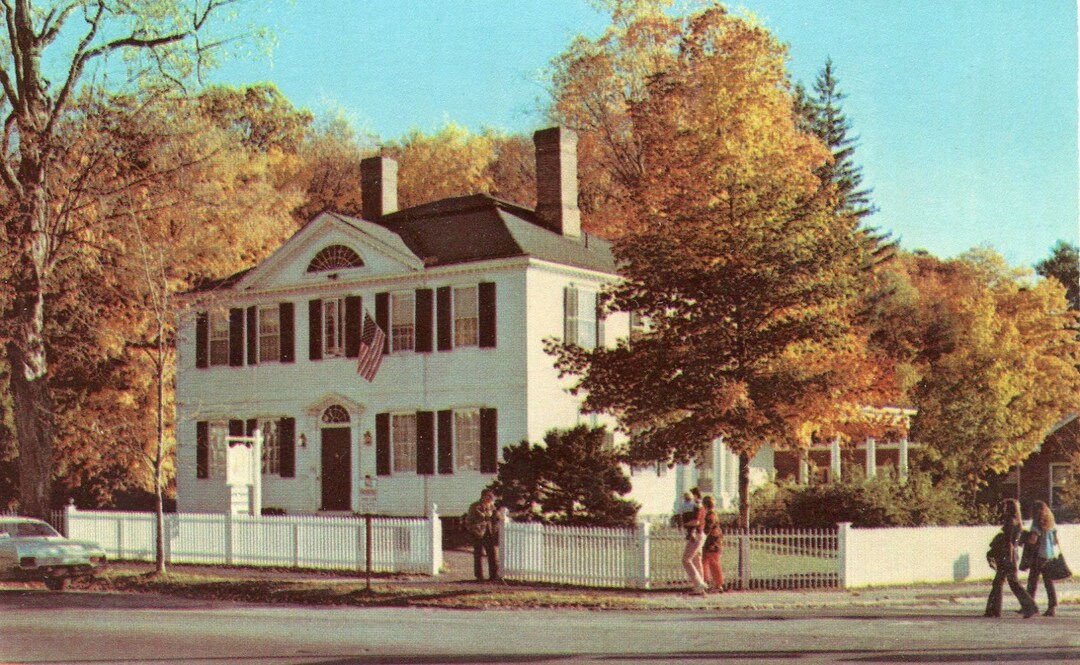 Postcard the Old Corner House, Stockbridge Historical Society, an