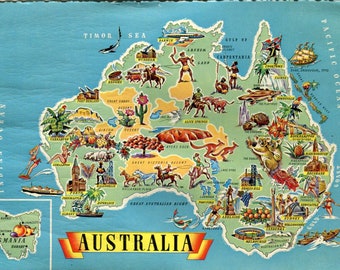 Postcard Vintage, AUSTRALIA, Worlds famous beauty spots #P-165