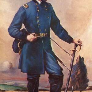 Carte postale Major général GEORGE GORDON MEADE Commandant Batailles de Gettysburg Guerre civile