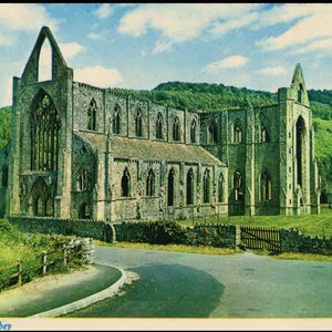P-268 Pocztówka Vintage, TINTERN ABBEY, WALES, Wielka Brytania #P-268